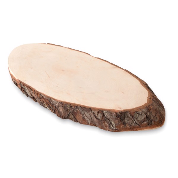 Oval wooden board with bark Ellwood Rundam