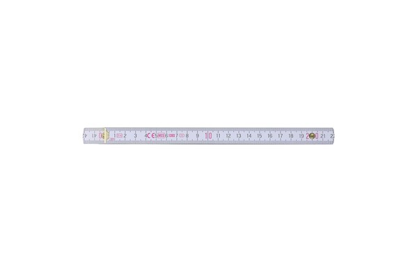 Règle pliante en bois 2m premium peinte - Blanc