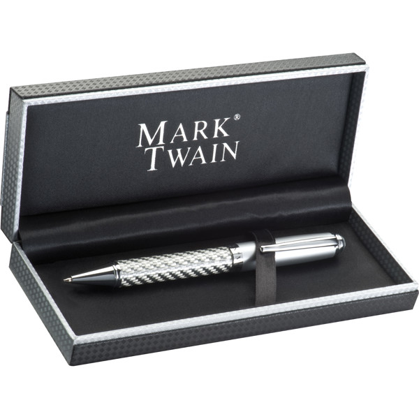 AURORA Mark Twain guľôčkové pero - Silvergrey