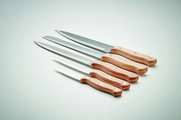 Set de 5 couteaux dans socle Gourmet