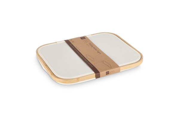 InSideOut folding basket with lid Sogne 40.5 x 33 x 30cm rPET - Ecru
