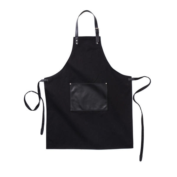 Vinga Casbas apron cotton canvas, 900x700 mm - Black
