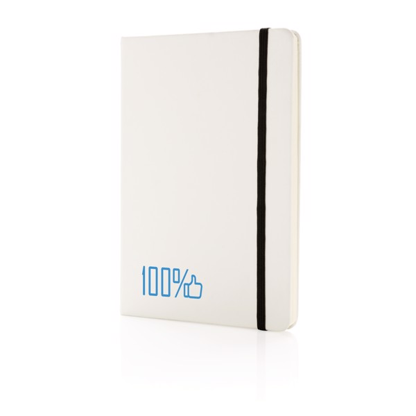 Cuaderno estándar A5 con tapa dura de PU - Blanco
