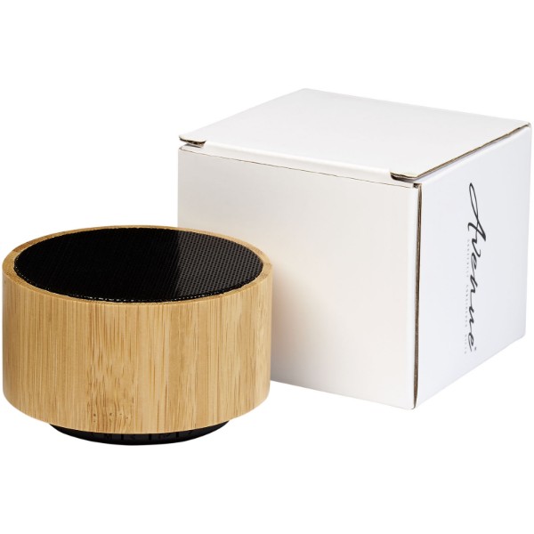 Cosmos bamboo Bluetooth® speaker - Natural / Solid Black