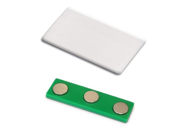 Name badge with doming 50x30mm