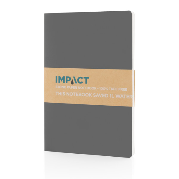 Impact softcover stone paper notebook A5 - Anthracite