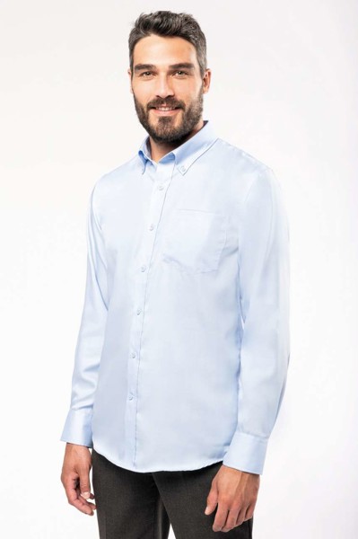 Men’S Long-Sleeved Non-Iron Shirt - White / 4XL