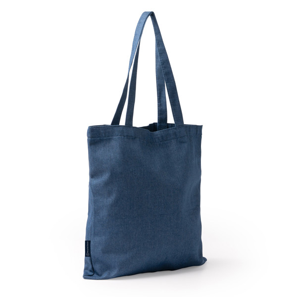 Bolsa personalizada de tejido vaquero reciclado con asas largas