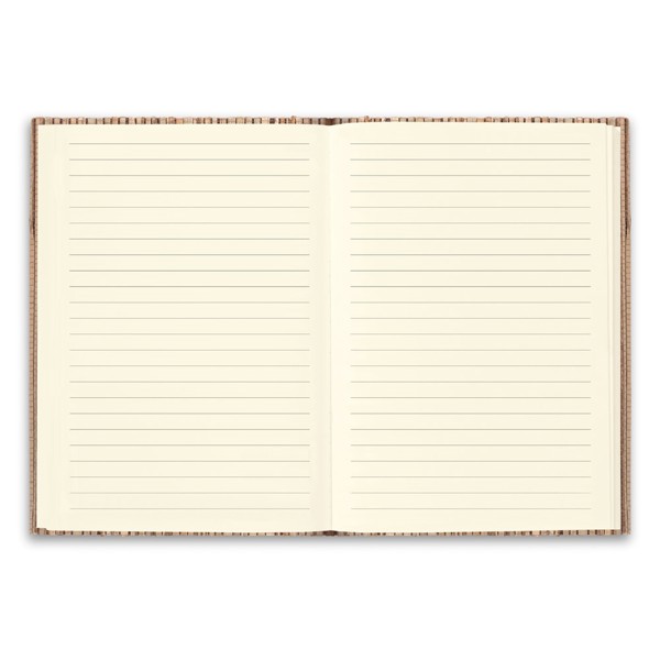 NERUDA. Bloc-notes A5 avec couverture rigide en fibre de paille naturelle