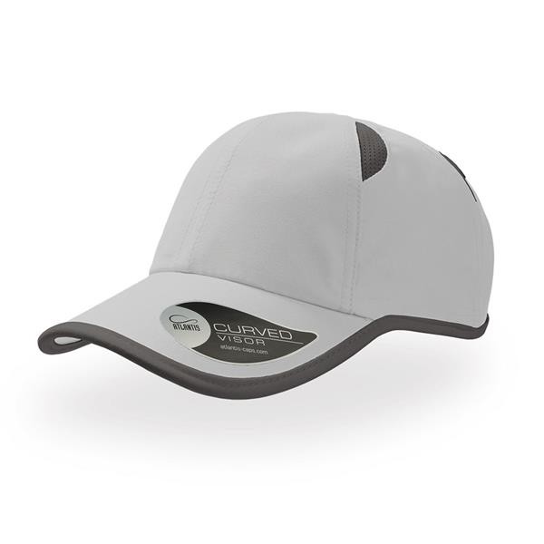 Boné Gym, 100% Microfibra De Poliéster - Branco E Azul Marinho