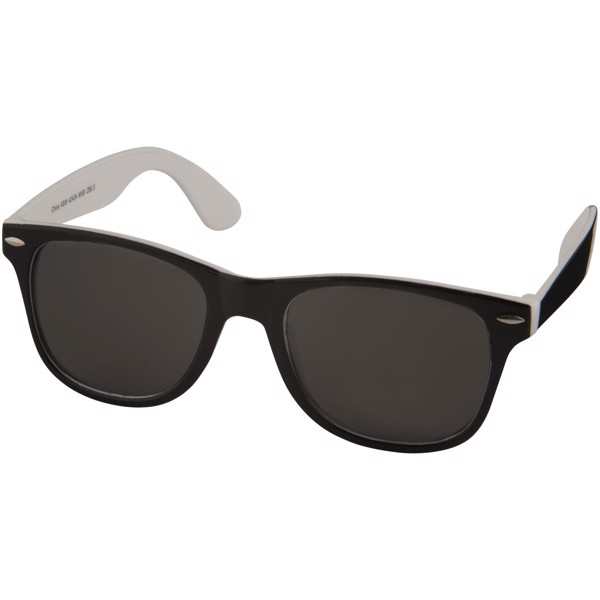 Sun Ray sunglasses with two coloured tones - White / Solid Black