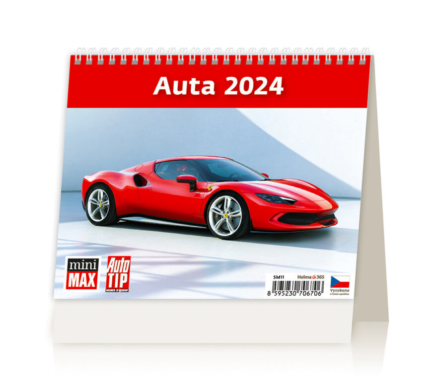 Stolní kalendář Auta 2024 | UniPresent
