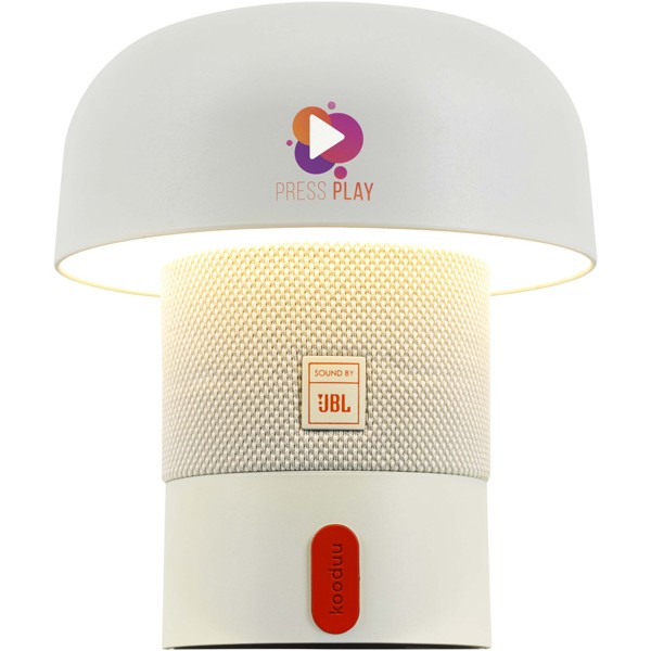 Kooduu Sensa Play Mini Tragbarer JBL Lautsprecher mit Leuchte - weiss