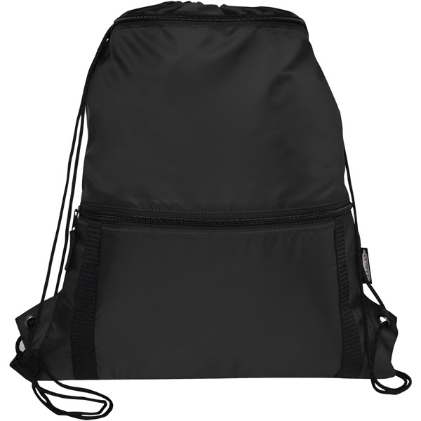 Sac isotherme 9 L recyclé avec cordon de serrage Adventure - Noir