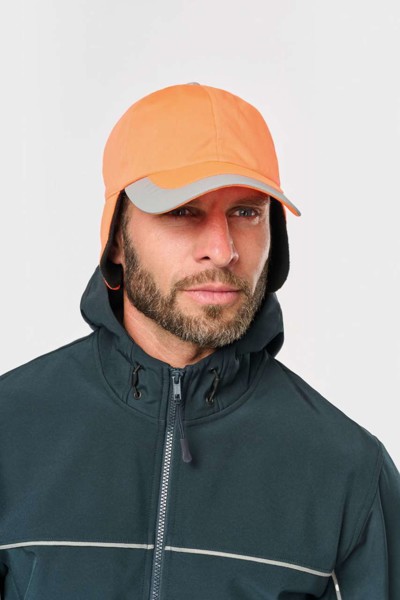 Neon Winter Cap - 6 Panels - Fluorescent Orange
