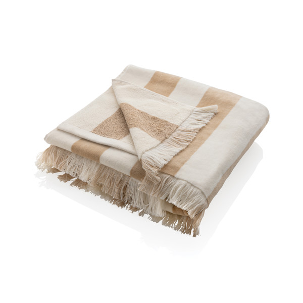 Ukiyo Yukari AWARE™ XL delux ručnik za plažu 100×180 cm - Smeđa