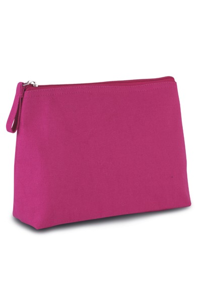 Toiletry Bag In Cotton Canvas - Black