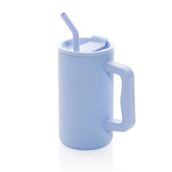 Hrnček Cube 800 ml z recykl. ocele s certifikáciou RCS - Svetlo Modrá