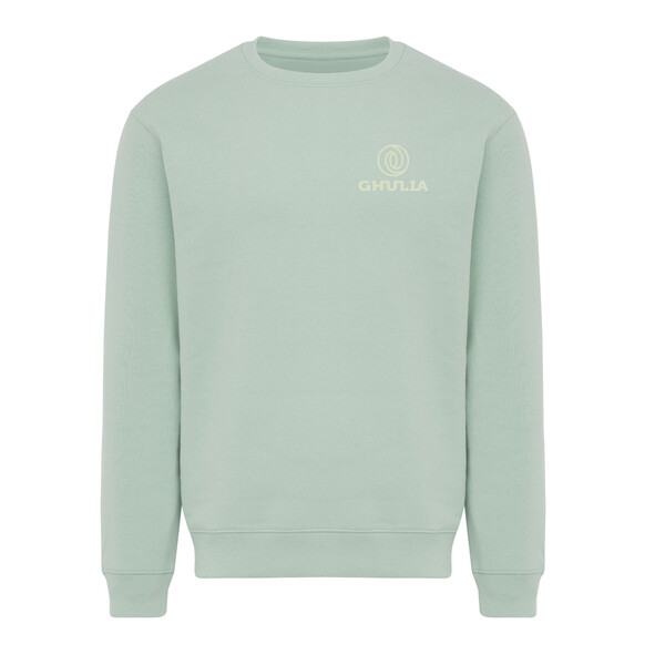 IQONIQ Toria Unisex mikina s okrúhl. výstrihom z rec. bavlny - Iceberg Green / XL