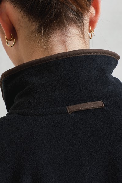 Women's 'Artisan' Fleece Jacket - Moss Green / Brown / L