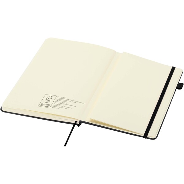 Liss A5 recycled plastic hard cover notebook - Black