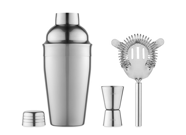 Set za koktajle Fizz, nerjaveče jeklo, 500 ml shaker