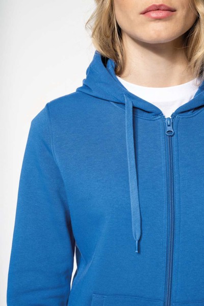 LADIES' ECO-FRIENDLY ZIPPED HOODED SWEATSHIRT
