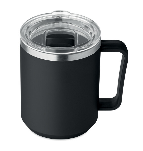 Dvojstenný hrnček 400 ml Cocoa - Čierna