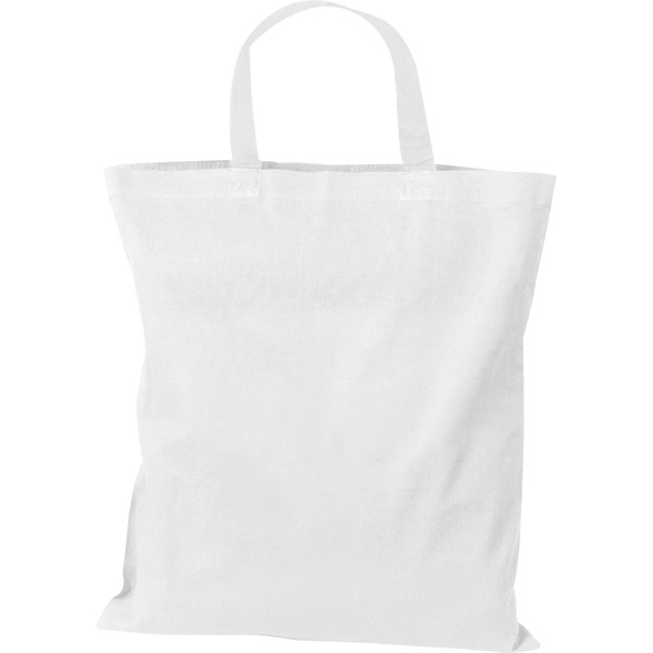 MARSHALL Sacoșă din bumbac cu mânere scurte, 140 g/m² - White