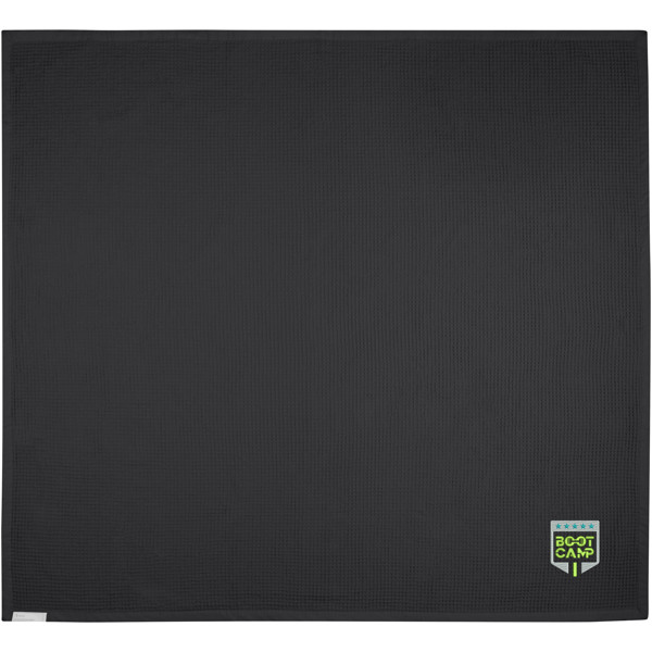 Abele 150 x 140 cm cotton waffle blanket - Solid Black