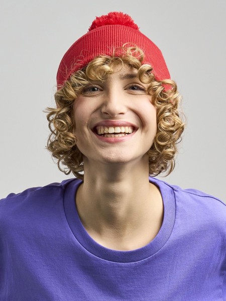 Wind-S with pompom - White