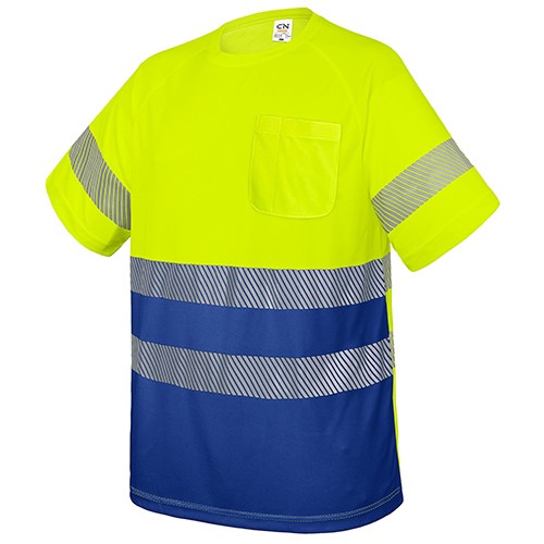 T-SHIRT WITH POCKET AND ELASTIC REFLECTIVE BANDS "QVO"
