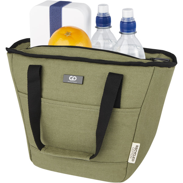 Sac-repas isotherme Joey de 6 L en toile recyclée GRS pour 9 canettes - Olive