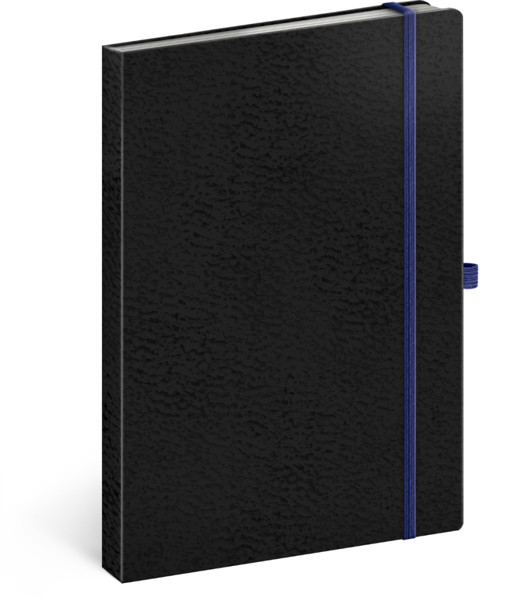 Notique Notes Vivella Classic Černý/Modrý, Linkovaný, 15 x 21 cm