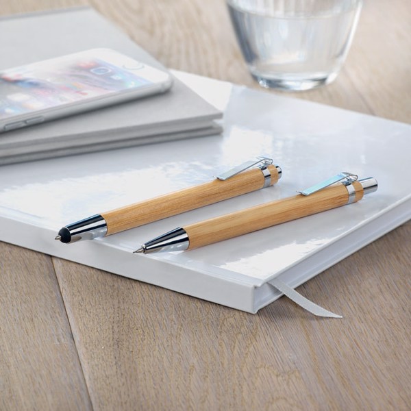 Coffret stylo et crayon en bam Bambooset