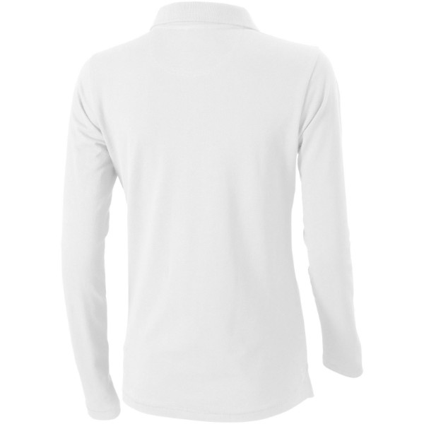 Oakville Langarm Poloshirt für Damen - weiss / XL