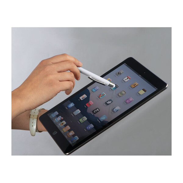Metal Ballpoint Pen with Touch Pen Rio - White