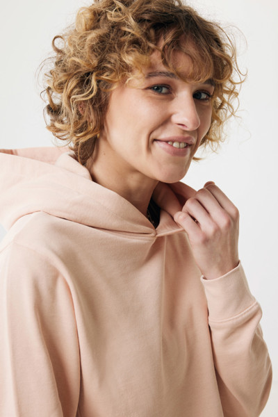 Iqoniq Yengo recycled cotton hoodie with sidepockets - Peach Nectar / L