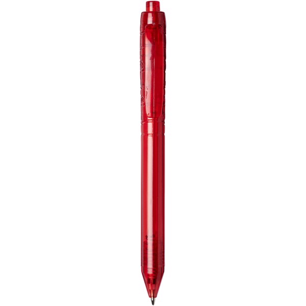 Vancouver recycled PET ballpoint pen - Transparent Red