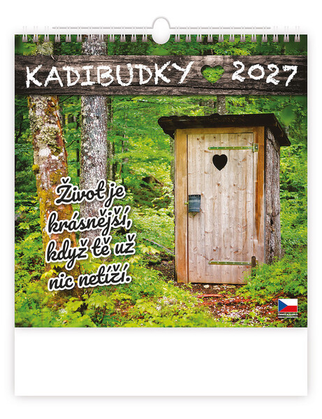 Nástěnný kalendář Kadibudky 30 × 30 cm se spirálou