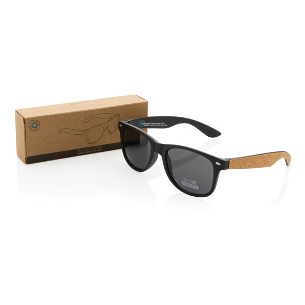 XD - GRS recycled PC plastic sunglasses with cork