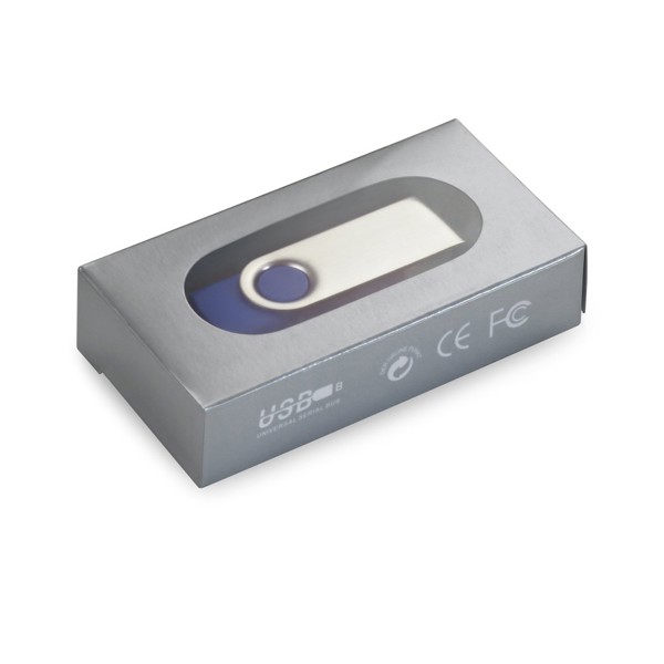 CLAUDIUS 32 GB. Pen Drive USB de 32 GB com clipe em metal - Preto