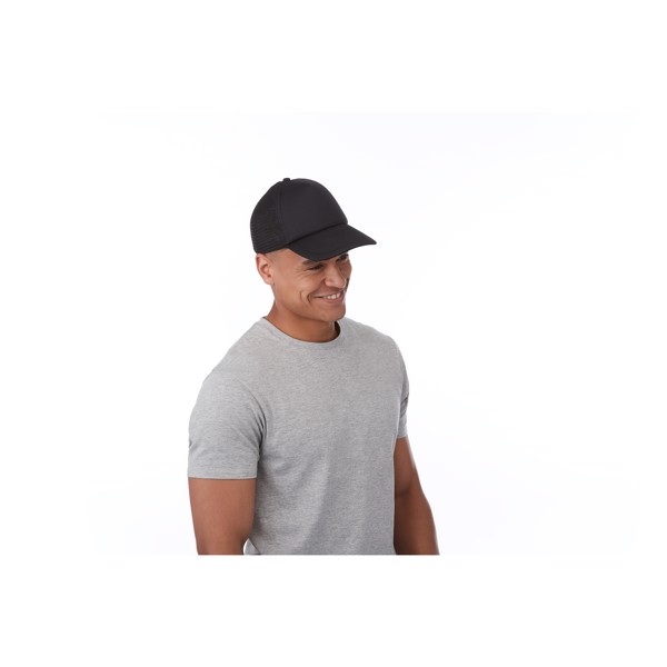 Trucker 5 panel cap - Solid Black / Solid Black
