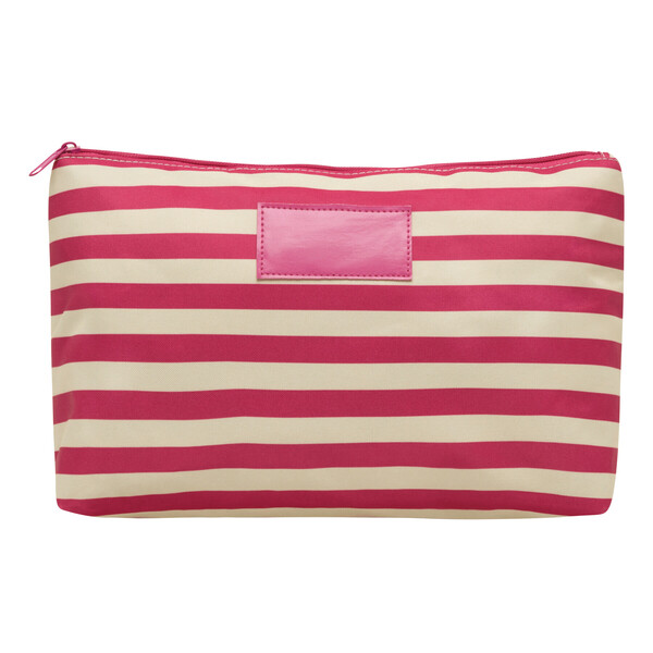 Toilet Bag Stripy - Beige / Pink