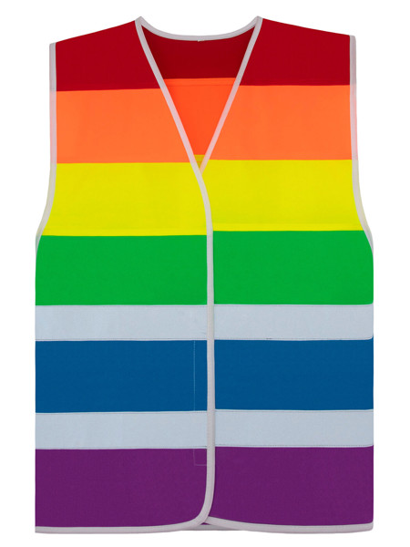 Rainbow vest 'Pride' - Red Orange Yellow Green Blue / 2X/3X