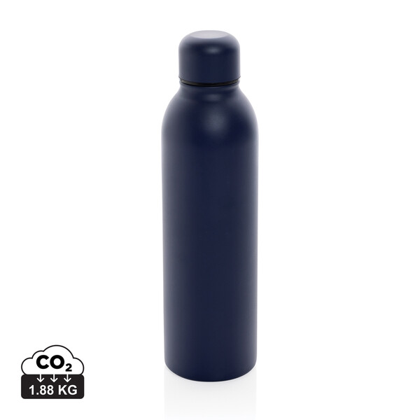Bouteille isotherme 500ml en acier inoxydable recyclé RCS - Bleu Marine