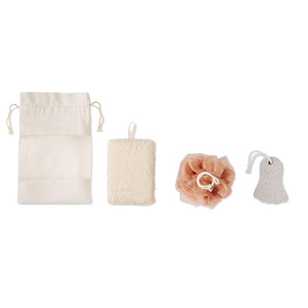 Bath set in cotton pouch Cuida Set