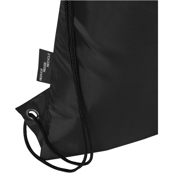 Sac isotherme 9 L recyclé avec cordon de serrage Adventure - Noir
