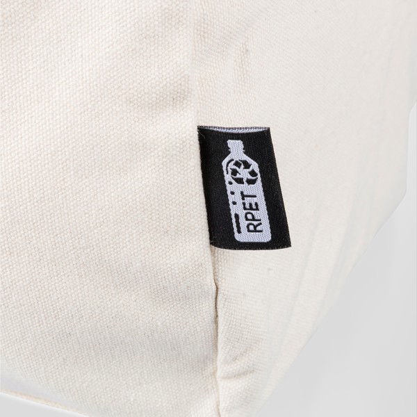 Gerecyclede polycotton (330 gsm) dufflebag Tian - beige