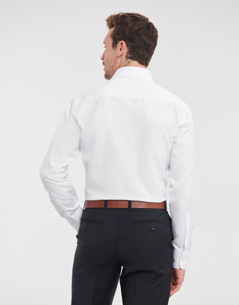 Men'sLS Herringbone Shirt - White / M